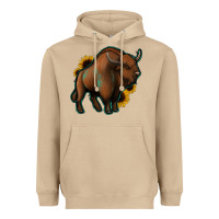 Mushroom Western  Bison Heavyweight Hoodie - Jasminsmagicworld