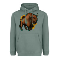 Sage Western  Bison Heavyweight Hoodie - Jasminsmagicworld