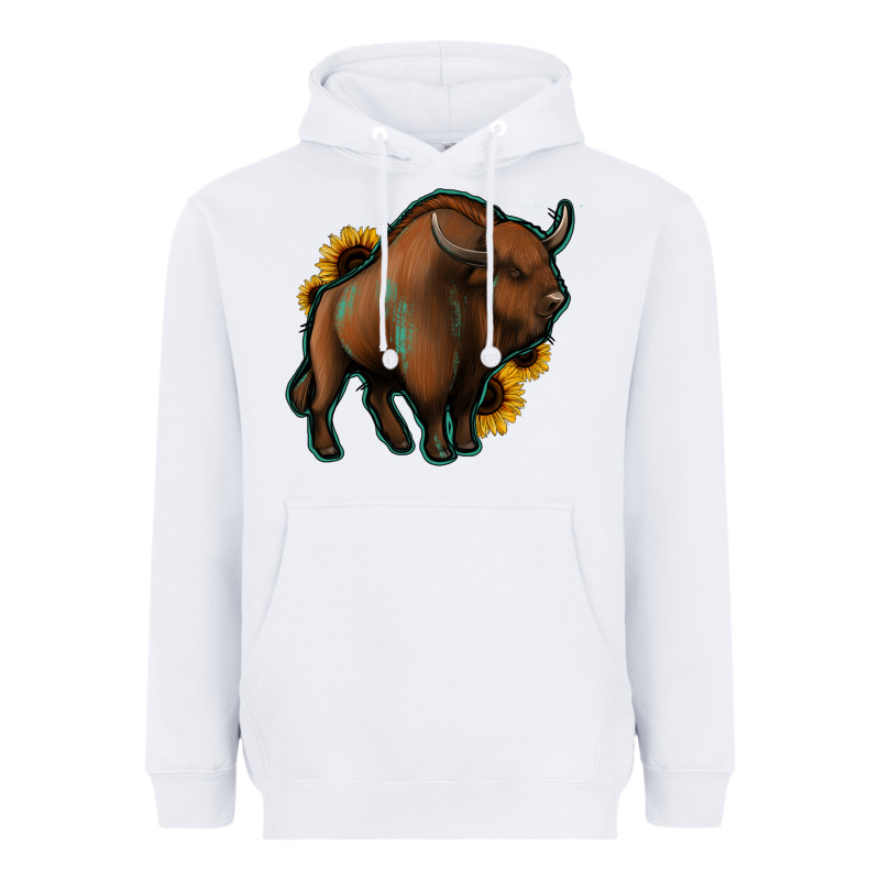 Western  Bison Heavyweight Hoodie by Jasminsmagicworld | Teevron