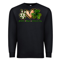 Black peace love st.patrick's day Premium Sweatshirt - Jasminsmagicworld