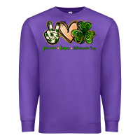 Purple peace love st.patrick's day Premium Sweatshirt - Jasminsmagicworld