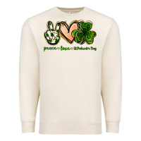 Sandshell peace love st.patrick's day Premium Sweatshirt - Jasminsmagicworld