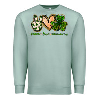 Seafoam peace love st.patrick's day Premium Sweatshirt - Jasminsmagicworld