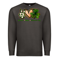 Smoke peace love st.patrick's day Premium Sweatshirt - Jasminsmagicworld