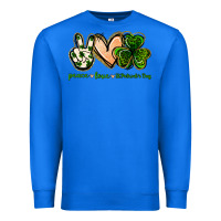 True Royal peace love st.patrick's day Premium Sweatshirt - Jasminsmagicworld