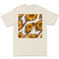 Bone baseball sunflowers and leopard seamless pattern Premium Tee - BundleAndBundleShop