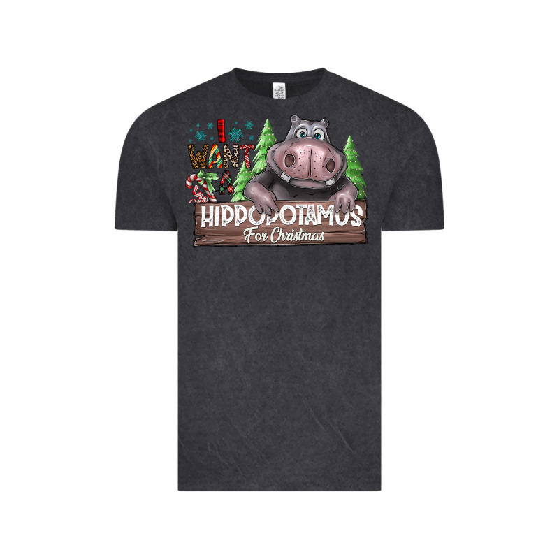 Iwant Hippopota Maps For Christmas Vintage Tee by CowhideDigitalArt | Teevron