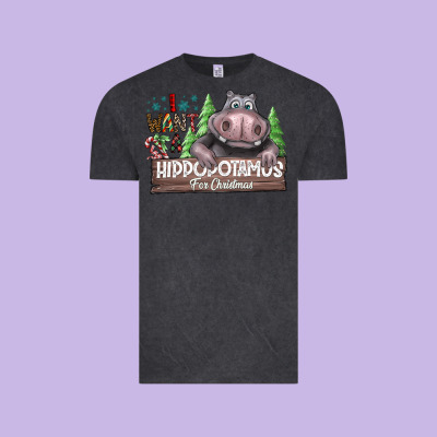 Iwant Hippopota Maps For Christmas Vintage Tee Designed By Cowhidedigitalart