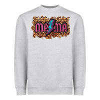 Heather Grey Leopard Mama Lightning Heavyweight Sweatshirt - RanaPortraitStore