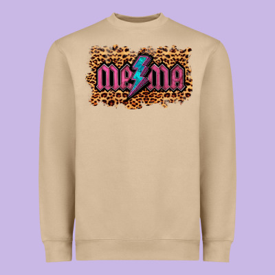 Leopard Mama Lightning Heavyweight Sweatshirt Designed By Ranaportraitstore