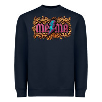 Navy Leopard Mama Lightning Heavyweight Sweatshirt - RanaPortraitStore