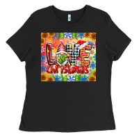 Black Love Christmas gnome Ladies Tee - CowhideDigitalArt
