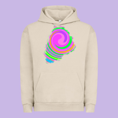 Tie Dye Patch Urban Hoodie Designed By Ranaportraitstore
