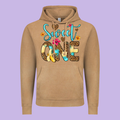 Sweet One Banana Vintage Hoodie Designed By Artiststas