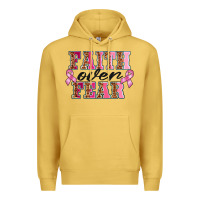 Antique Gold faıth over fear Premium Hoodie - BarkalooDesign