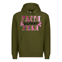 Army Green faıth over fear Premium Hoodie - BarkalooDesign