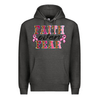 Charcoal Heather faıth over fear Premium Hoodie - BarkalooDesign