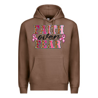 Chestnut faıth over fear Premium Hoodie - BarkalooDesign