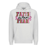 Dove Grey faıth over fear Premium Hoodie - BarkalooDesign