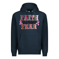 Navy faıth over fear Premium Hoodie - BarkalooDesign