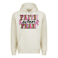Oatmeal Heather faıth over fear Premium Hoodie - BarkalooDesign