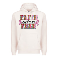 Pale Pink faıth over fear Premium Hoodie - BarkalooDesign