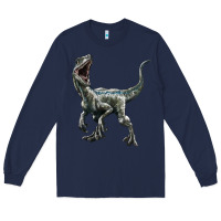 Navy Velociraptor Long Sleeve Tee - LillyAllenDesigns