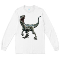 White Velociraptor Long Sleeve Tee - LillyAllenDesigns
