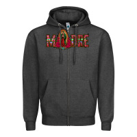 Charcoal Heather madre floral aztec leopard Zipper Hoodie - Jasminsmagicworld