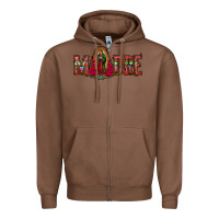 Chestnut madre floral aztec leopard Zipper Hoodie - Jasminsmagicworld
