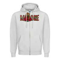 Dove Grey madre floral aztec leopard Zipper Hoodie - Jasminsmagicworld