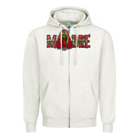 Oatmeal Heather madre floral aztec leopard Zipper Hoodie - Jasminsmagicworld