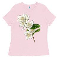 Bubblegum Pink Mock Oranges Illustrations Ladies Tee - LillyAllenDesigns