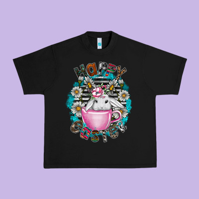 Happy Easter Urban Heavy Tee Designed By Cowhidedigitalart