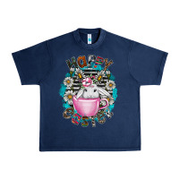 Navy Happy Easter Urban Heavy Tee - CowhideDigitalArt
