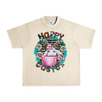 Sandshell Happy Easter Urban Heavy Tee - CowhideDigitalArt