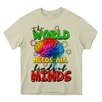 Mossy The world needs all kinds of minds Heavy Core Tee - FaDigitalArtStudio