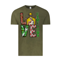 Vintage Olive Love Come Down Vintage Tee - CowhideDigitalArt