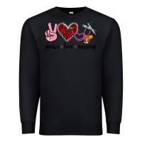 Black peace love nursing Premium Sweatshirt - Jasminsmagicworld