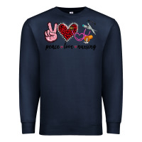 Navy peace love nursing Premium Sweatshirt - Jasminsmagicworld