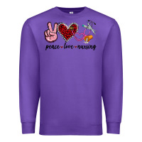 Purple peace love nursing Premium Sweatshirt - Jasminsmagicworld