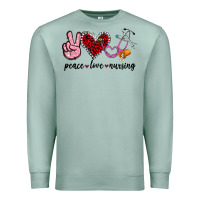 Seafoam peace love nursing Premium Sweatshirt - Jasminsmagicworld