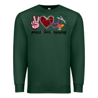Sports Green peace love nursing Premium Sweatshirt - Jasminsmagicworld