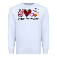 White peace love nursing Premium Sweatshirt - Jasminsmagicworld