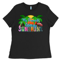 Black My Favorite Coloris Sunshine Ladies Tee - CowhideDigitalArt