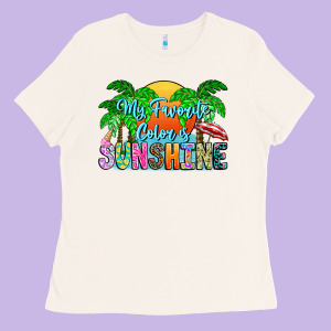 My Favorite Coloris Sunshine Ladies Tee Designed By Cowhidedigitalart