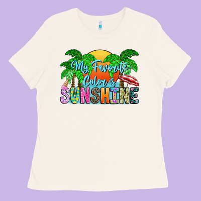 My Favorite Coloris Sunshine Ladies Tee Designed By Cowhidedigitalart