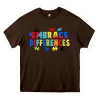Chocolate Brown Embrace differences Heavy Core Tee - FaDigitalArtStudio
