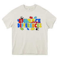 Cream Embrace differences Heavy Core Tee - FaDigitalArtStudio
