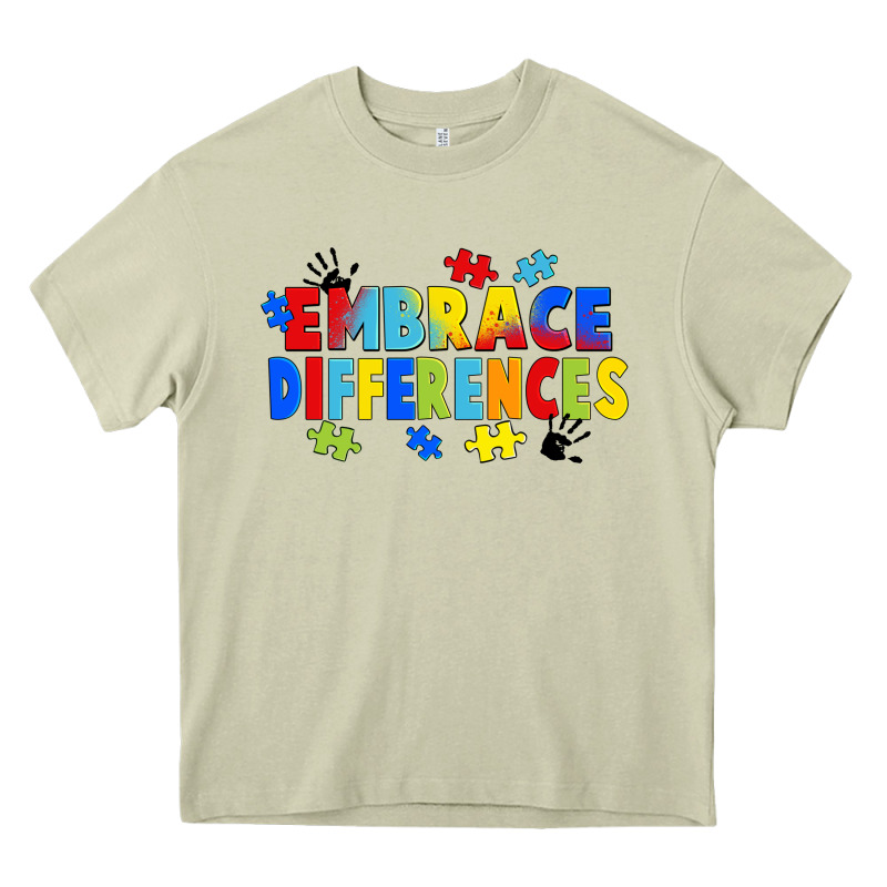 Embrace Differences Heavy Core Tee by FaDigitalArtStudio | Teevron